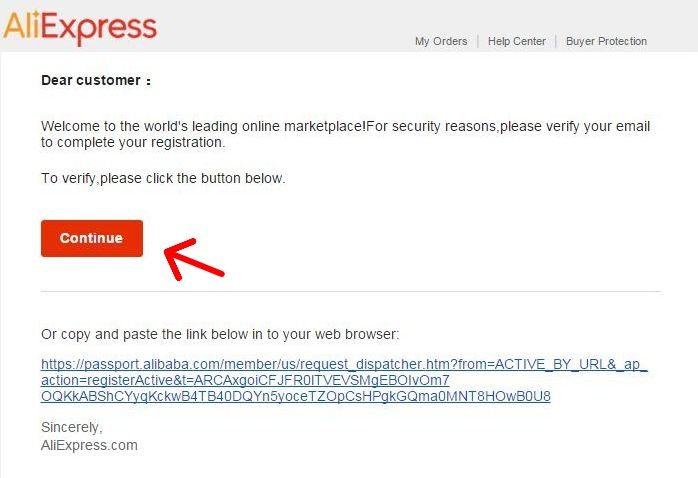 Aliexpress registrace 7