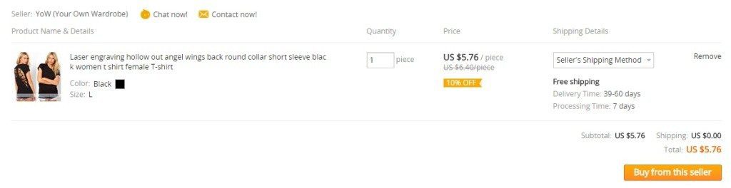 Pridani zbozi do kosiku na Aliexpress 3