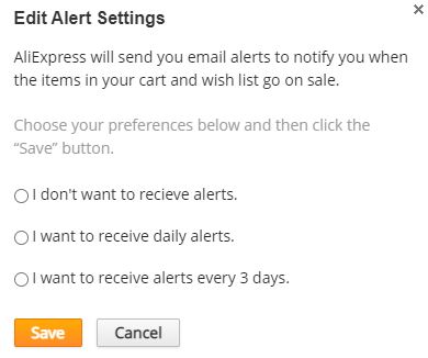 Wish list seznam prani aliexpress cina nakupovani oblibene 9