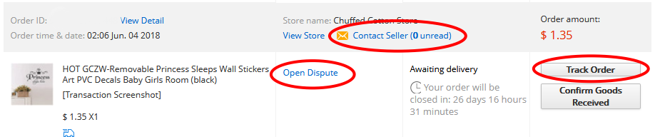 Objednavka z Aliexpress nedorazila nakupovani v cine