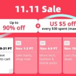 Aliexpress 11.11.2022 nakupni festival shopping slevy kupony timeline